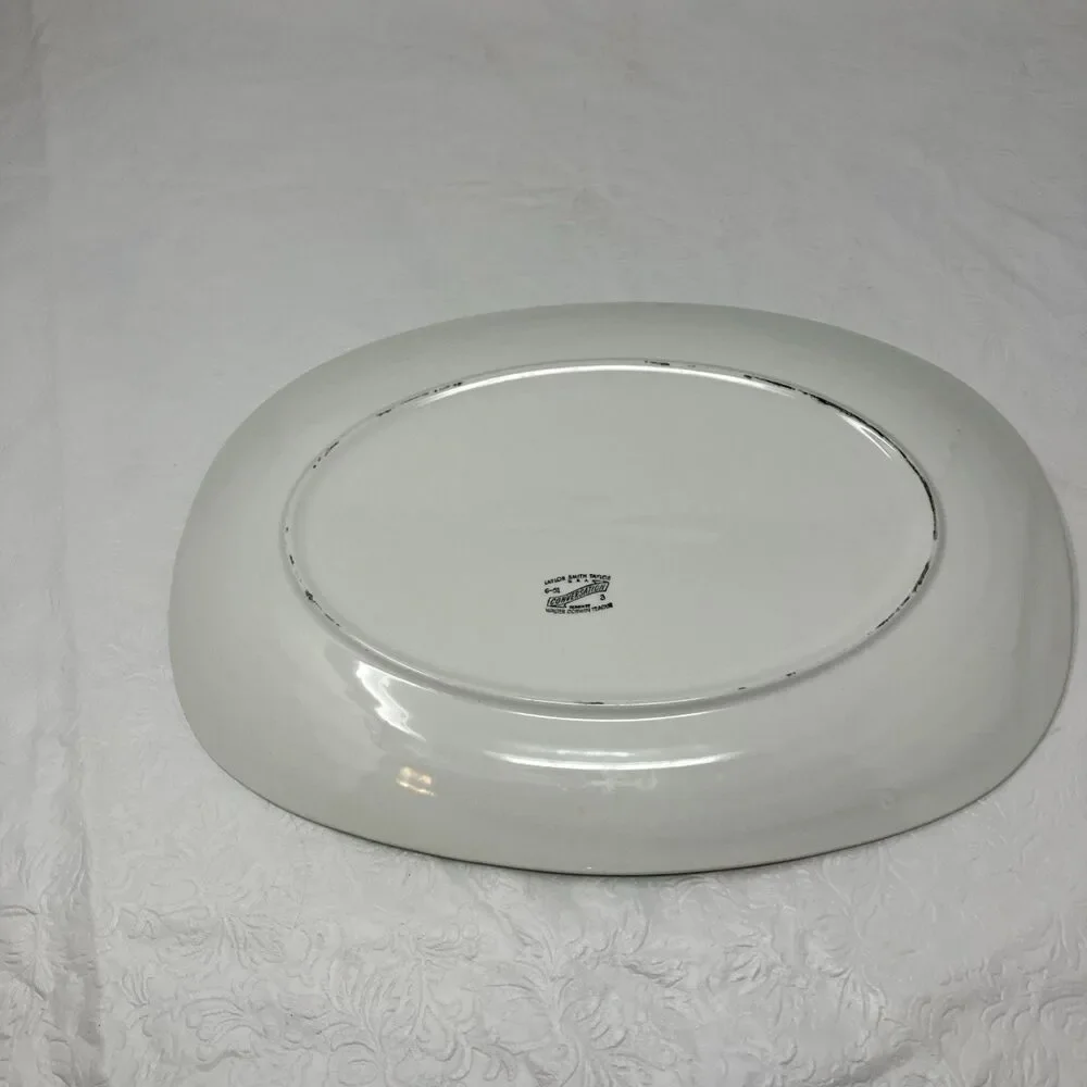 Vintage Taylor Smith Taylor Conversation Daylily Pattern 13 1/4” Serving Platter